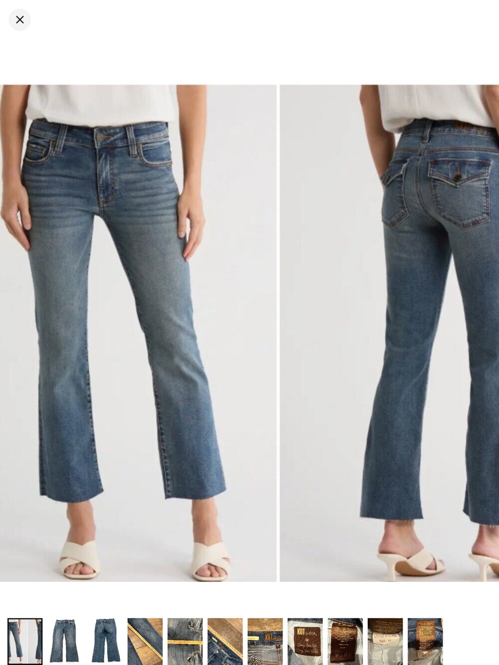 Kut from the Kloth Nikki Mid Rise Ankle Flare Jeans